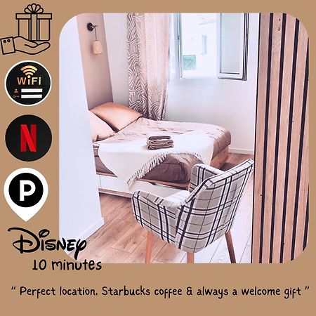 Studio Easy Check-In 8 Mins Disneyland 35 Mins Paris Free Starbucks Coffee Parking Wifi Bussy-Saint-Georges Luaran gambar