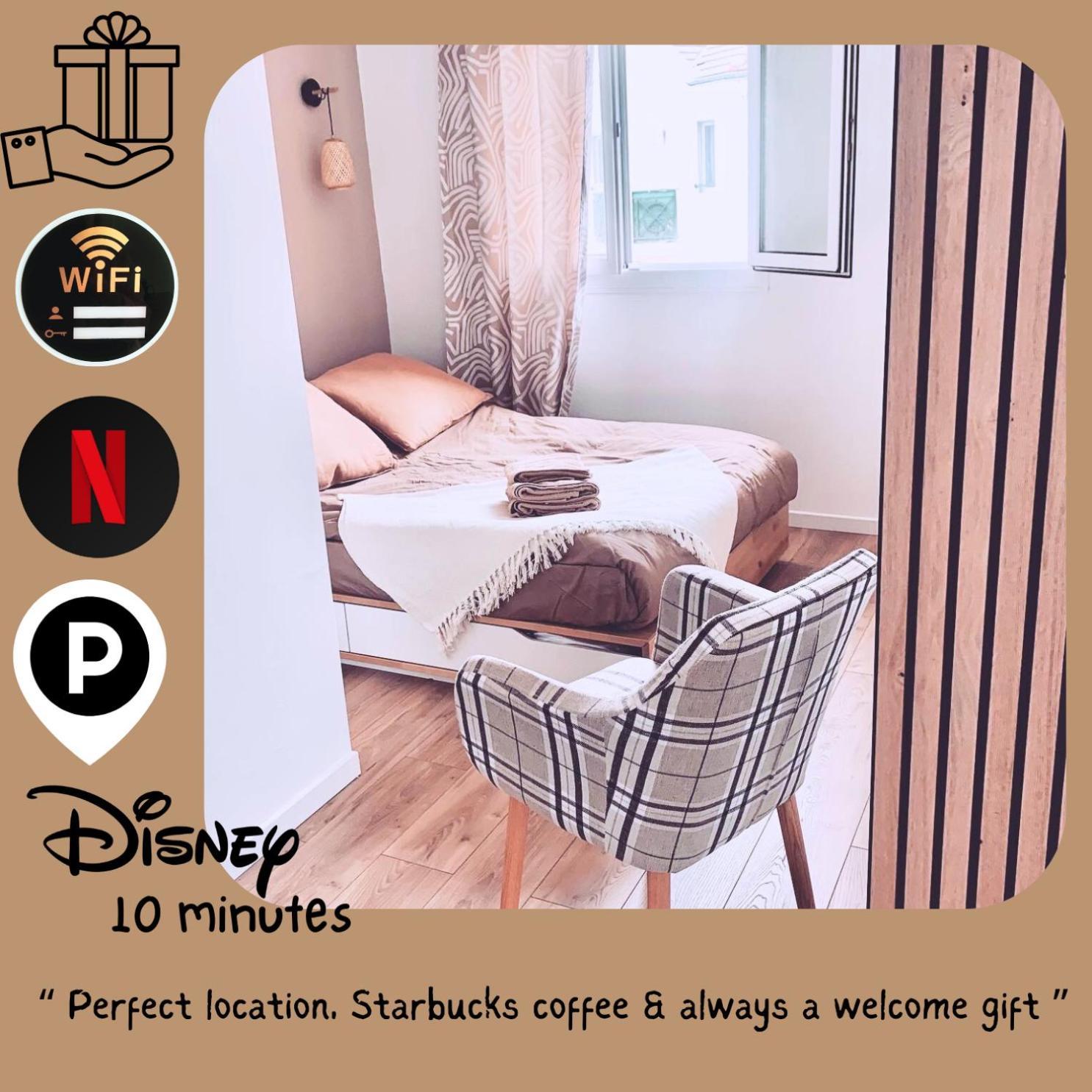 Studio Easy Check-In 8 Mins Disneyland 35 Mins Paris Free Starbucks Coffee Parking Wifi Bussy-Saint-Georges Luaran gambar